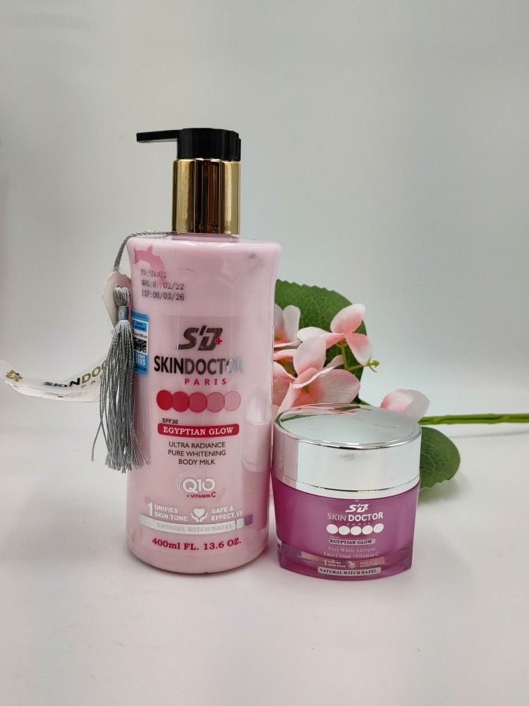 Original skin Doctor paris. Egyptian glow body milk, ultra radiance + Face Cream.