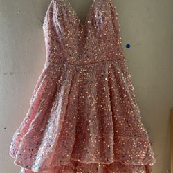 Beautiful Pink Sparkling Dress Size Medium