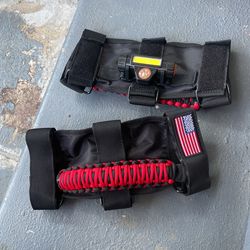 Jeep Roll Bar Grab Handles & LED Lights 
