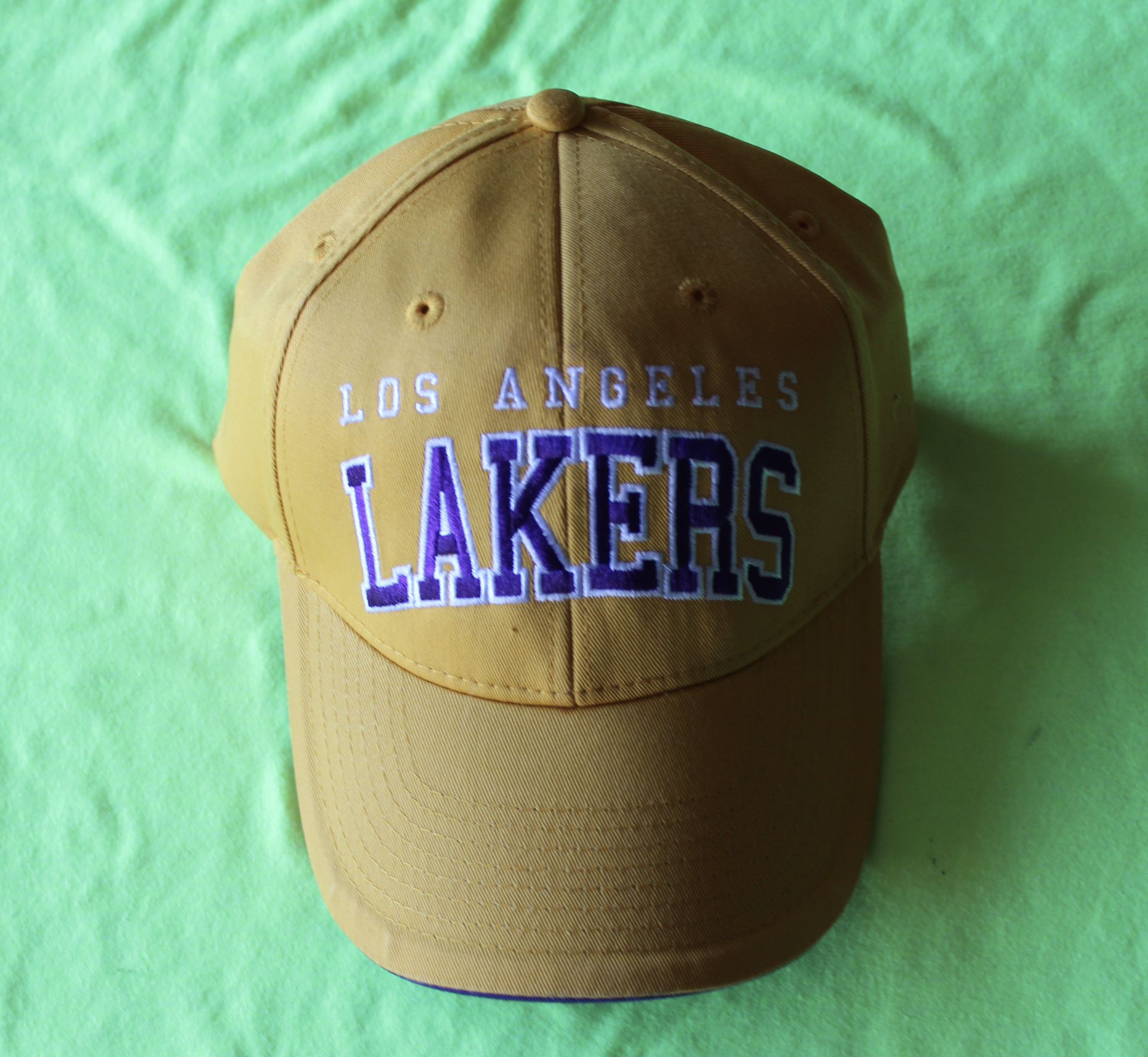 Los Angeles Lakers NBA Team Headwear Yellow Purple Adjustable Hat Dad Hat