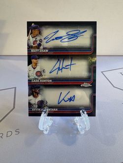 2025 Topps Chrome - Matt Shaw, Kevin Alcantara, Cade Horton Black Refractor Auto /10