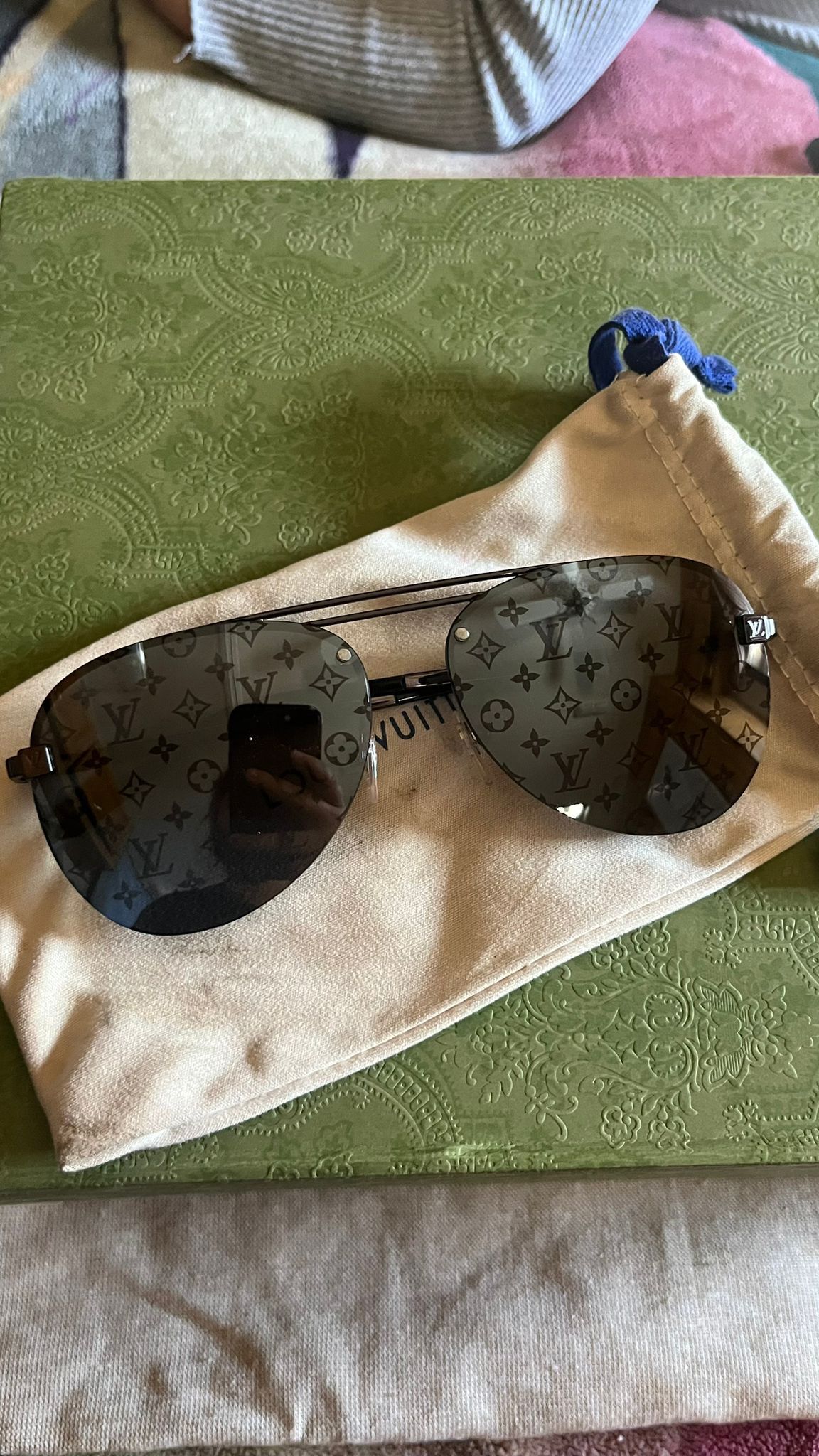 Lv Sun Glasses And Gucci Hat