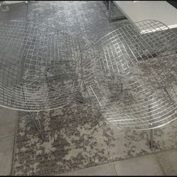 Two Contemporary Wire Chairs