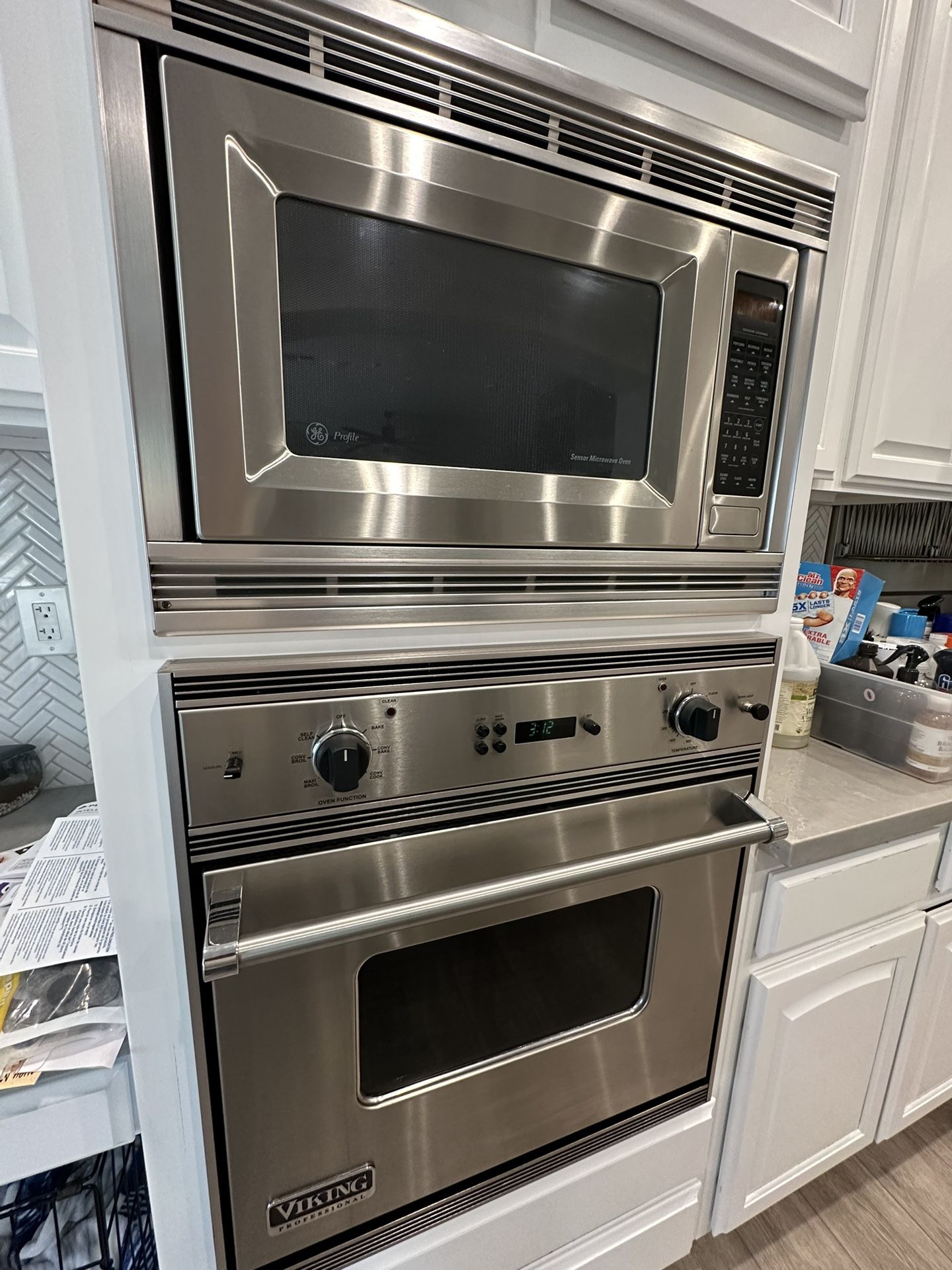 Viking Oven and GE Profile Microwave