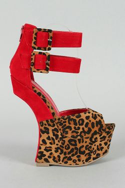 Heel less leopard print