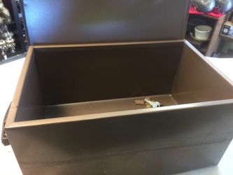 Antique safe box with key 13x8 and 6 deep