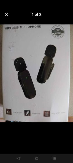 Wireless mic's for iPhone 2 pack with type-c charger included