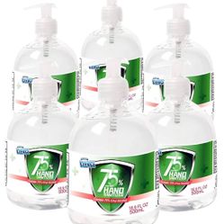 Rapid Care First Aid Cleace Advanced Premium 75% Alcohol 17 oz Instant Hand Sanitizer Gel with Easy to Dispense Hand Pump (Pack Of 6)
