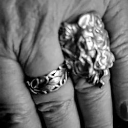 Sterling Silver Art Nouveau Ring Size 8