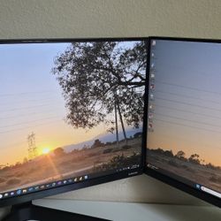 Two Samsung  Monitors 24 inch Light Use In Boxs (Like New)