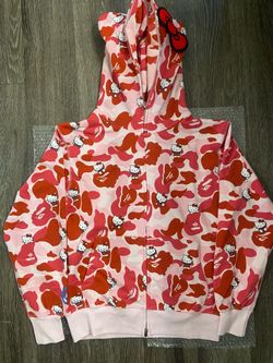 BAPE x Hello Kitty Pink Camo Full-Zip Hoodie