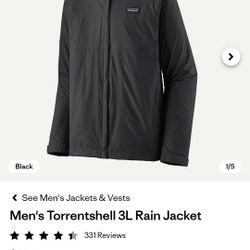 New Men's Patagonia Rain Jacket.