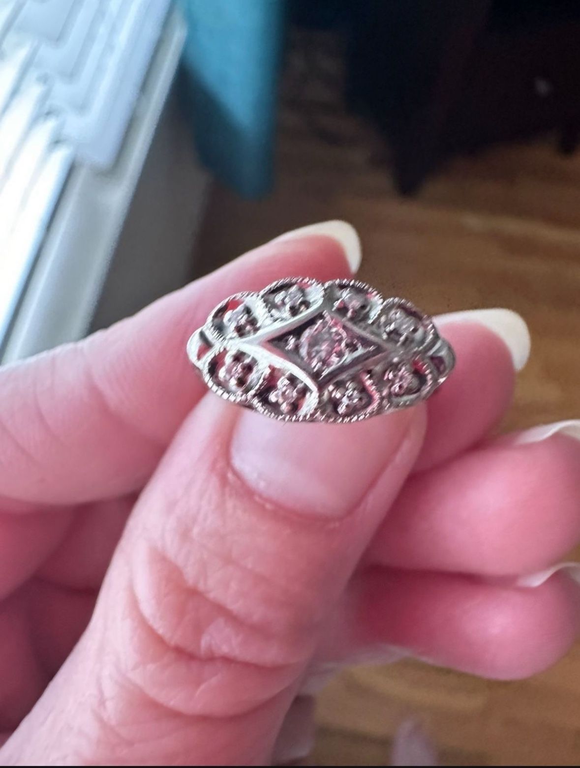 Art deco 14K Diamond Ring