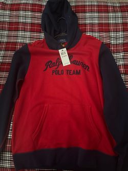 New with tags Polo Ralph Lauren Red & Blue Hoodie XL (18-20)