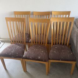 6 Dining chairs  only no table 
