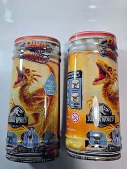 2x Mattel Jurassic World Dino Reveal Dinosaur Toys, Unpack Surprise & Warm Water