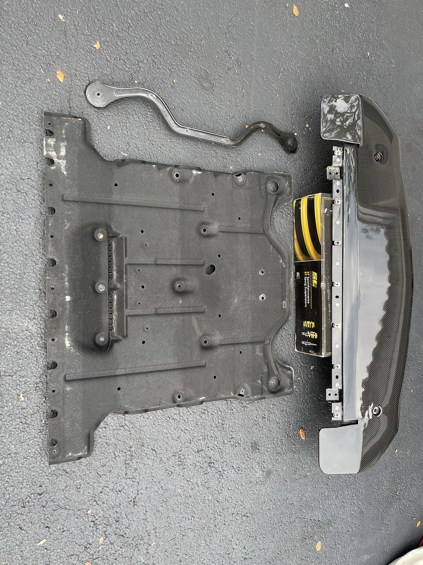 Alfa Romeo Giulia Quadrifoglio 2017-2023 Carbon fiber active splitter, includes lower engine cover and brace