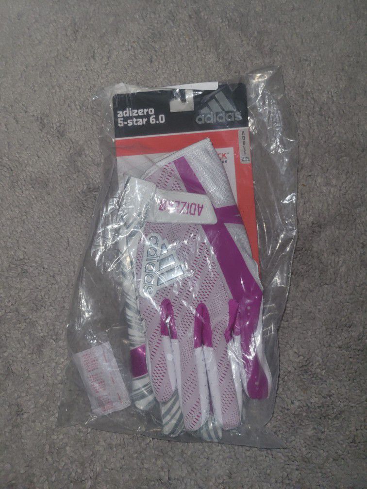 BRAND NEW Adidas Adizero 5 Star 6.0 Pink BCA Wide Receiver Gloves