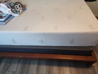 Memory  Foam Mattress with box spring and bed head