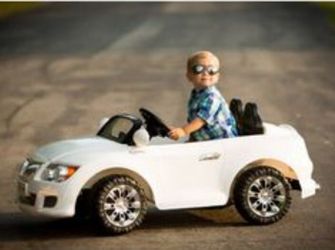 White ride on beetle