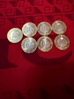 Mexico 20 Peso Coins 7x