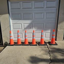 28 in. Orange Reflective PVC Injection Molded Cone
(6 PACK)