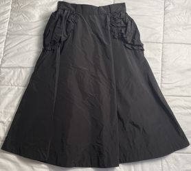 Black OF•Studio Midi Skirt With Pockets