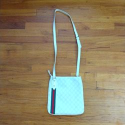 White Green and Red Ladies/ Juniors Shoulder/ Crossbody/ Messenger Bag Purse