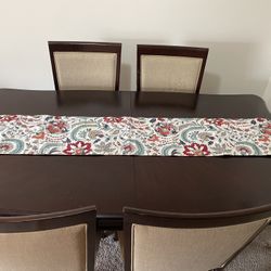 Ashley Dining Table, Dark Brown 5 Chairs