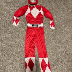 Red Power Ranger Halloween Costume Kids small 4-6