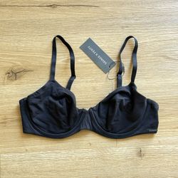 Black Cotton Bra - 36D 