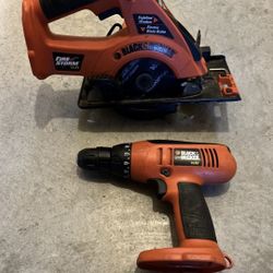 Black & Decker 14.4 Volt Cordless Saw And Drill 