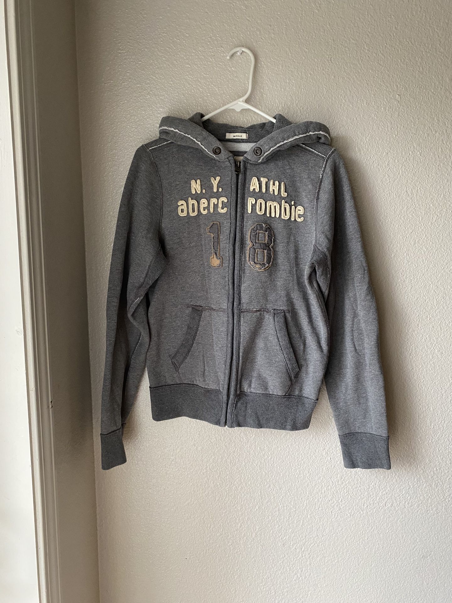 Brand New Boys Abercrombie brand Gray Jacket Up For Sale 