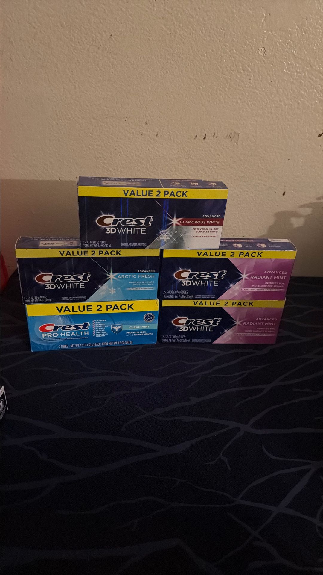 Crest 3D White & PRO- Health Toothpaste $6 each