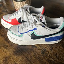 Nike Women’s Air Force 1 Shadow White & Blue Size 9