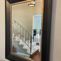 Beautiful Modern Rustic Wood Beveled Wall Mirror