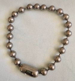 8” Steel Lg Ball Bracelet
