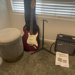 Electric Guitar, Mirrors, Paintings