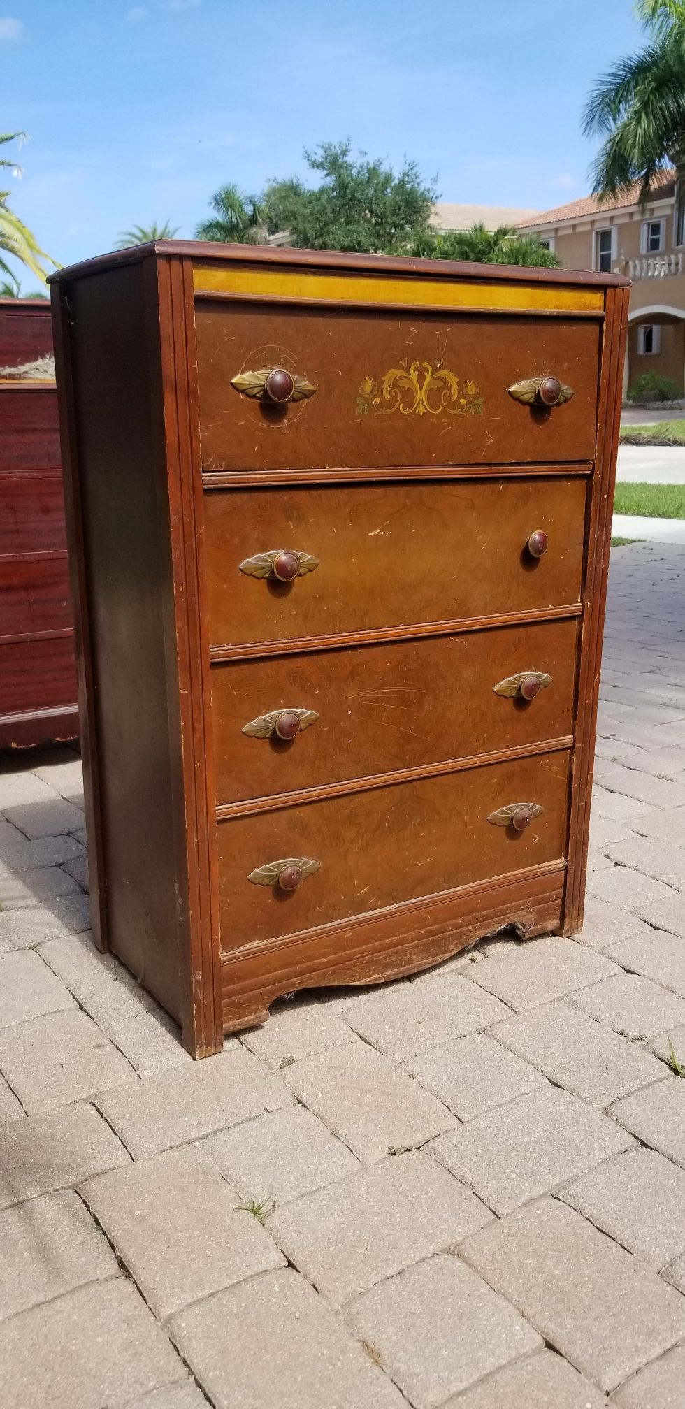 Antique tall dresser