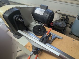 12 inch Ridgid wood lathe, no rust, + accessories