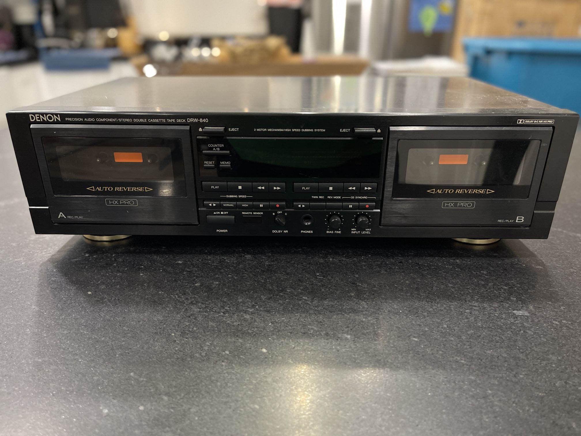 Denon DRW-840 Stereo Double Cassette Tape Deck