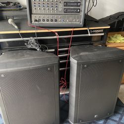 Yorkville Speakers & Samson Mixer