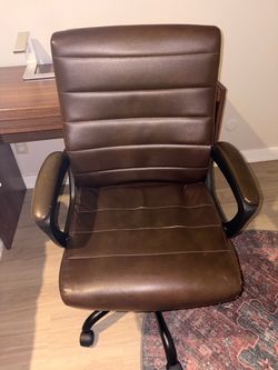 Brown Office Swivel Rolling Chair - Moving Sale