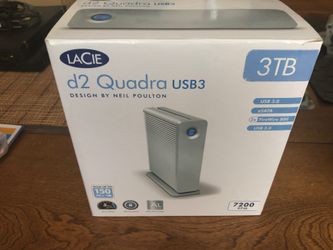 LaCie d2 Quadra v3 3TB USB 3.0 7200RPM Desktop Hard Drive + 1mo Adobe CC All Apps