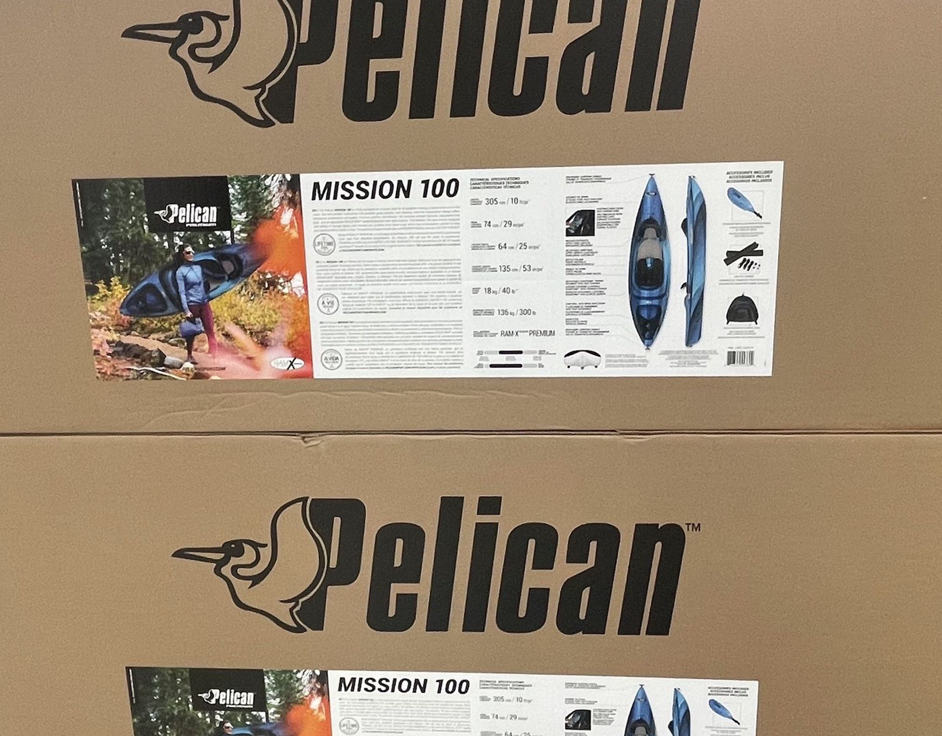Pelican Mission Kayak With Paddle