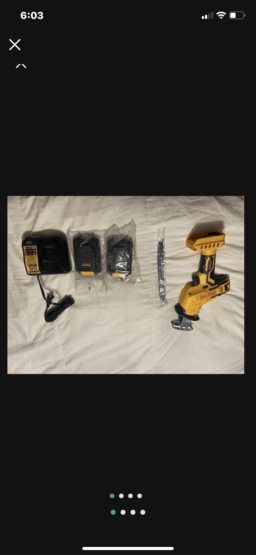 New Dewalt Hackzall Knockoff Sawzall With Two New Dewalt Batteries And New Charger