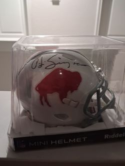 OJ Simposon Autographed Mini Helmet