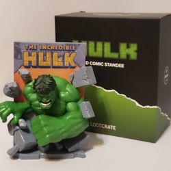 Marvel 3D Comic Standee THE INCREDIBLE HULK, Loot Crate Exclusive 4" x 6" x 2"