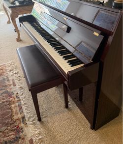 Upright Piano with Matching Bench