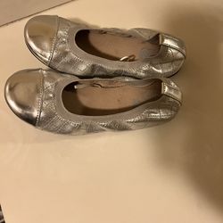 Little Girls  Flat Sliver Shoes 